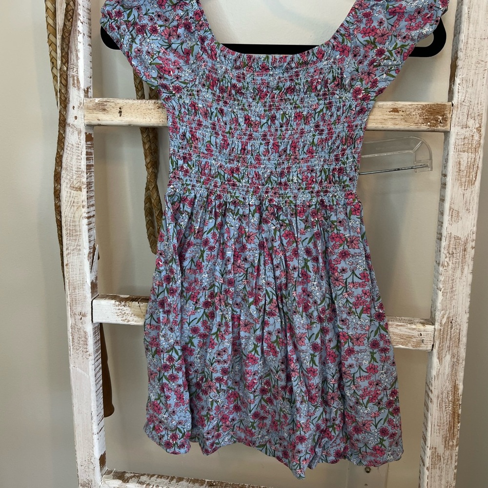 The Children's Place Floral Dress in Blue and Pink